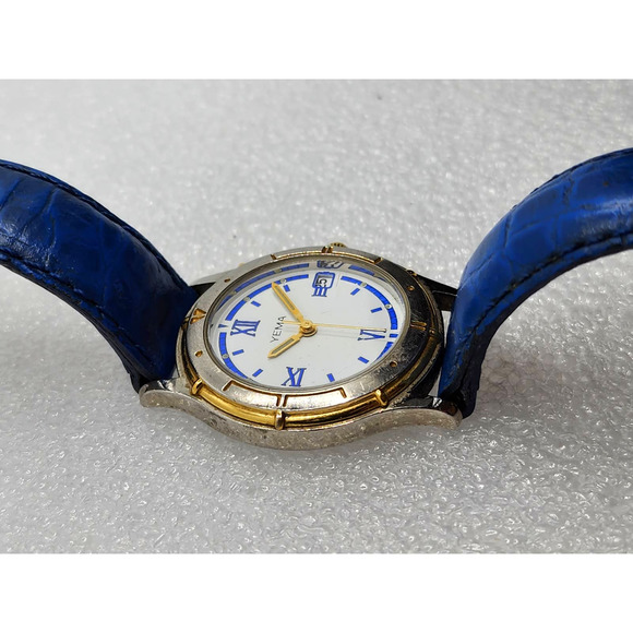 Yema Paris French France Blue White Gold Silver Santorini Style Watch YE383 V722 - Picture 5 of 9